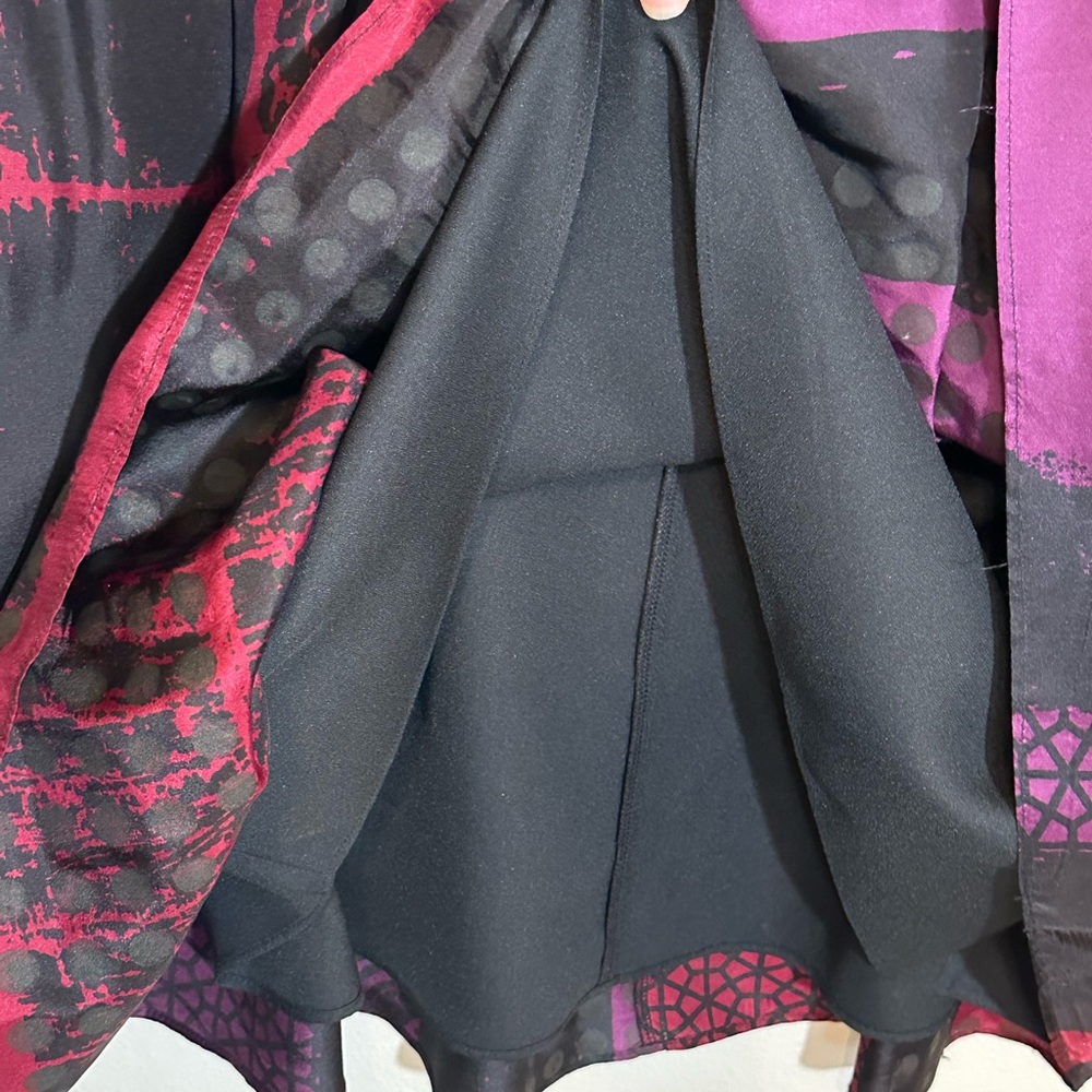 Anthropologie Niki Mahajan Lined Silk Patchwork Lace Multicolor Midi Dress S- 8 - Picture 13 of 16